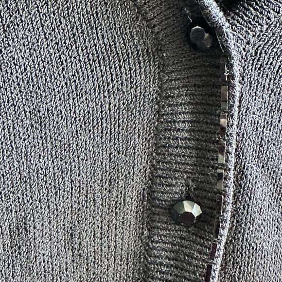 St John Knit Embellished Jacket Black - Picture 7 of 8